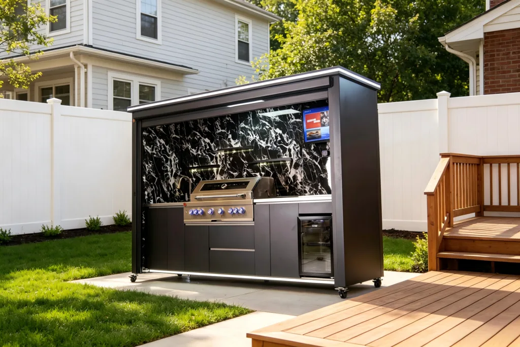 Luxury Model Outdoor Kitchen with Rolling Shutter Door (CB+NBM)2
